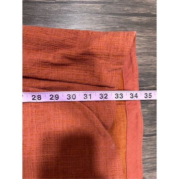 Madewell Texture & Thread Short Sleeve V-Neck Side Tie Wrap Dress Brown Size XS - Picture 11 of 12